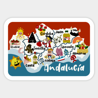 Andalusia Map Sticker